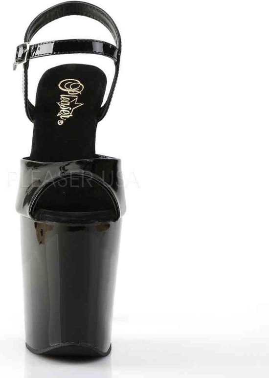 Pleaser - XTREME-809 Sandaal met enkelband, Paaldans schoenen - Paaldans schoenen - 36 Shoes - Zwart