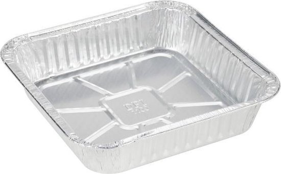 Aluminium vierkante voedsel containers, 8" - verpakking van 5 containers |  bol.com