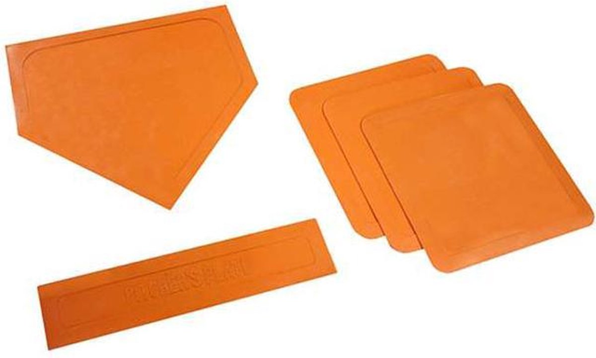 5-Pack Orange jette les bases de baseball softball Home plaque de fond en caoutchouc 