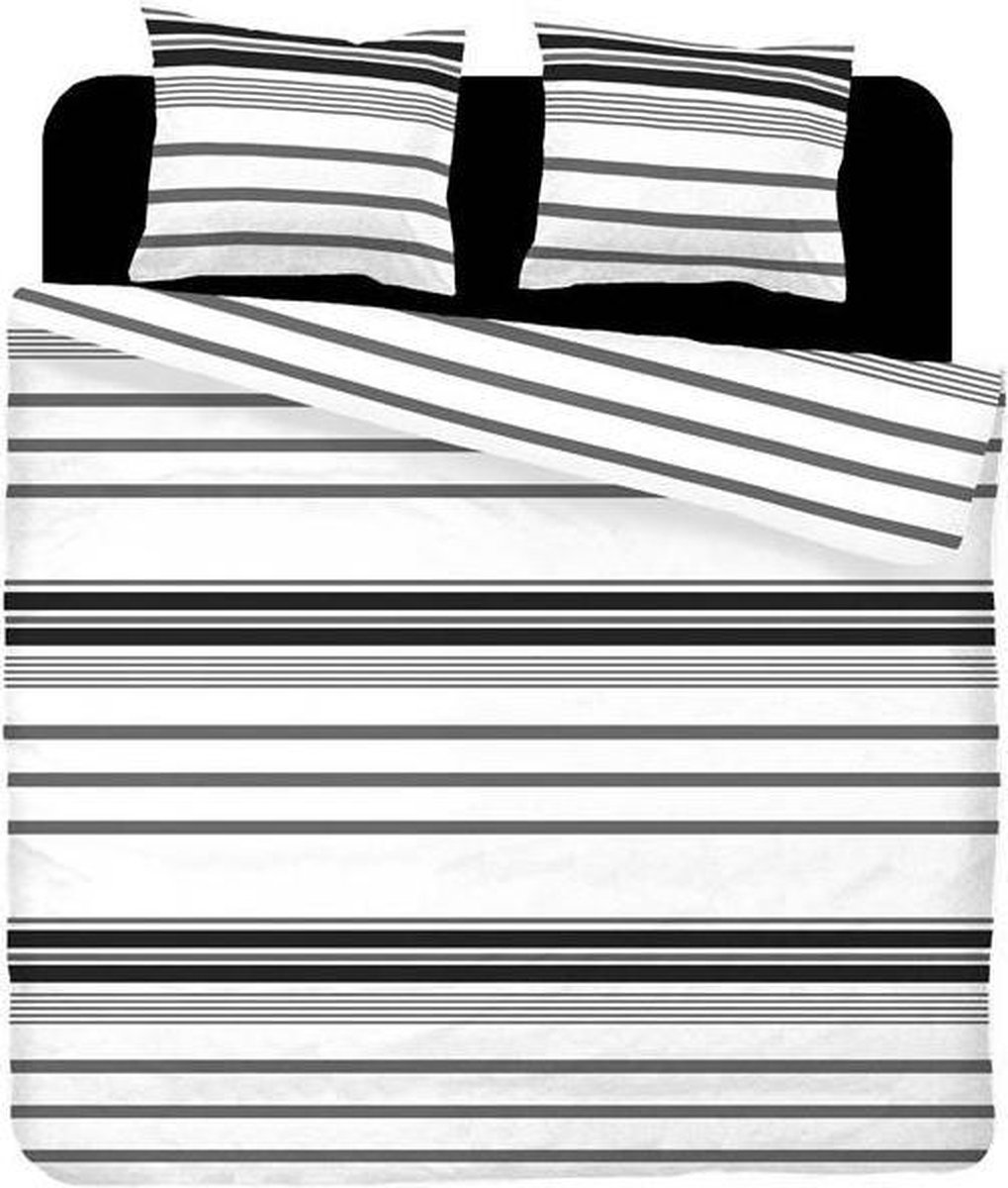 Snoozing Babet - Flanel - Dekbedovertrek - Lits-jumeaux - 260x200/220 cm + 2 kussenslopen 65x65 cm - Grijs