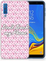TPU Siliconen Hoesje Samsung Galaxy A7 (2018) Flowers Pink DTMP