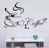 Muursticker Tekst / Muurtekst Keuken - Coffee - Kop Koffie