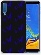 Geschikt voor Samsung Galaxy A7 (2018) Bumper Hoesje Vlinder Patroon