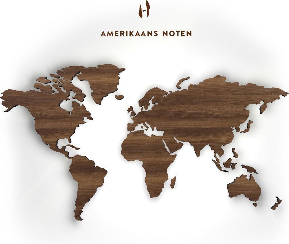Hoentjen Creatie, Houten wereldkaart - Notenhout