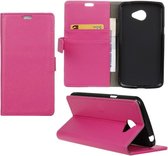 Litchi cover roze wallet case hoesje LG K5
