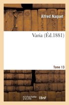 Sciences Sociales- Varia Tome 13