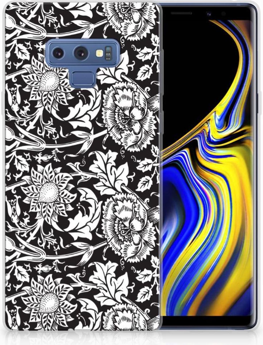 Samsung Galaxy Note 9 TPU Case Black Flowers