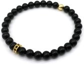Memphis kralen armband Agaat Rims Goudkleurig