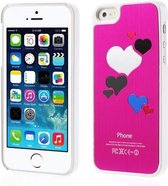 Hardcase hartjes iphone 5 roze