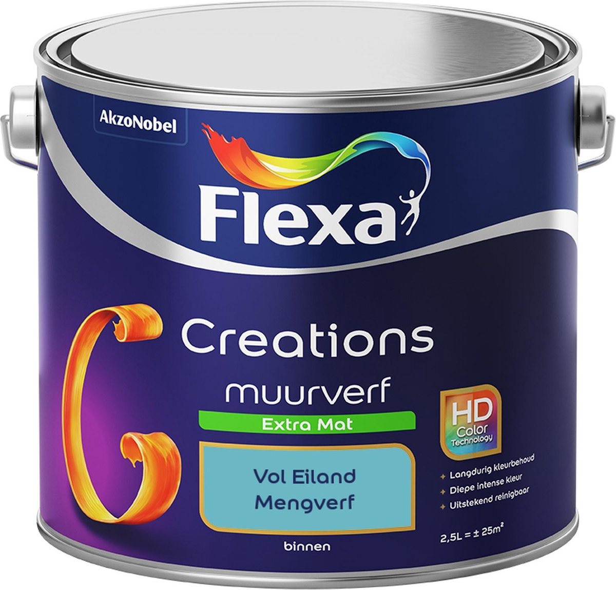 Flexa Creations Muurverf - Extra Mat - Mengkleuren Collectie - Vol Eiland - 2,5 liter