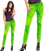 Folat - Legging - Jeans - Fluor groen