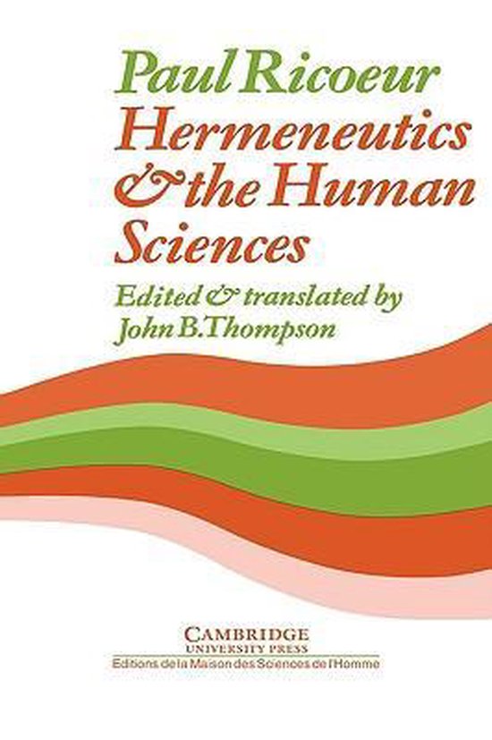 Hermeneutics and the Human Sciences - cover