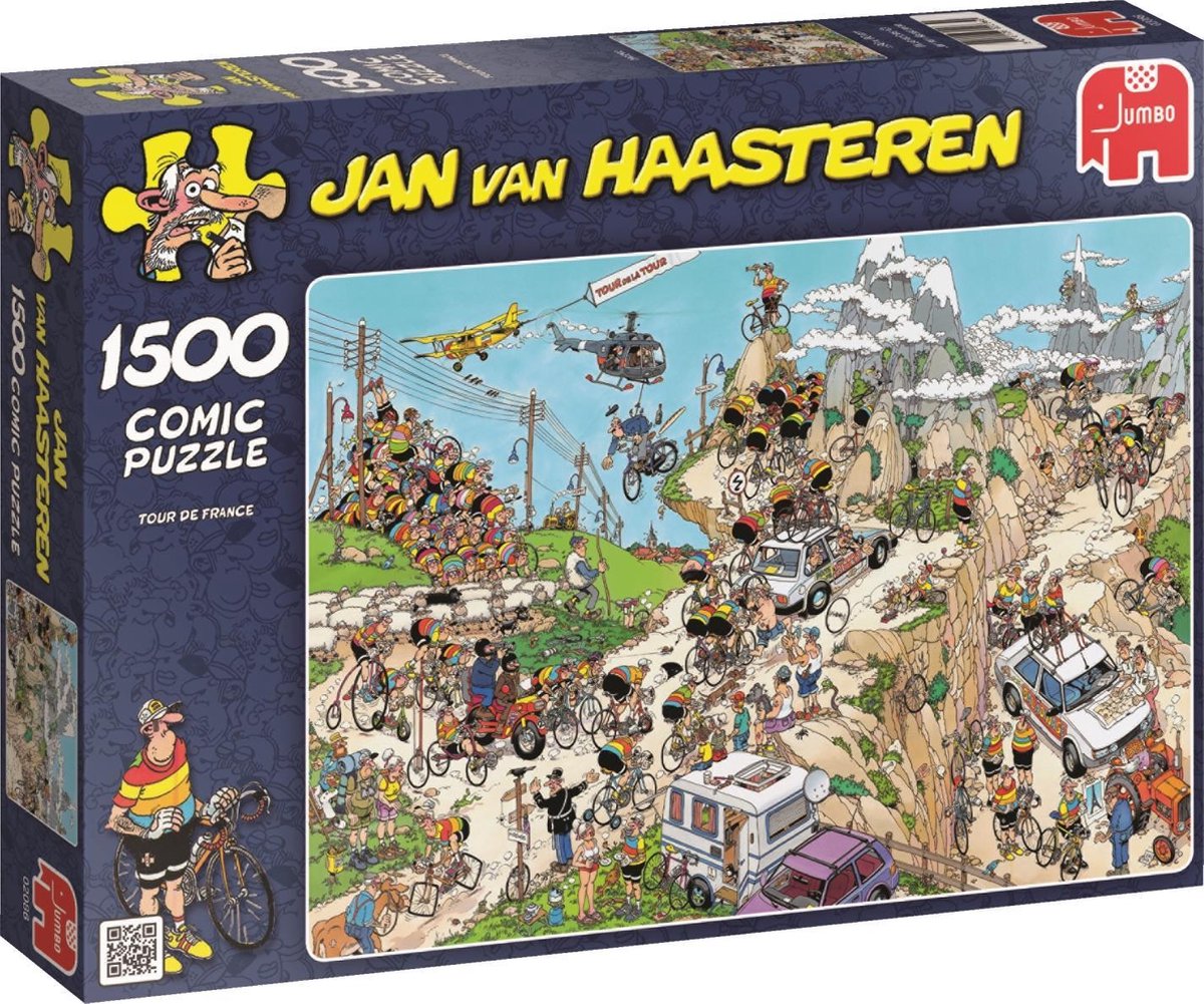 Speels Vervolgen variabel Jan van Haasteren Tour de France puzzel - 1500 stukjes | bol.com