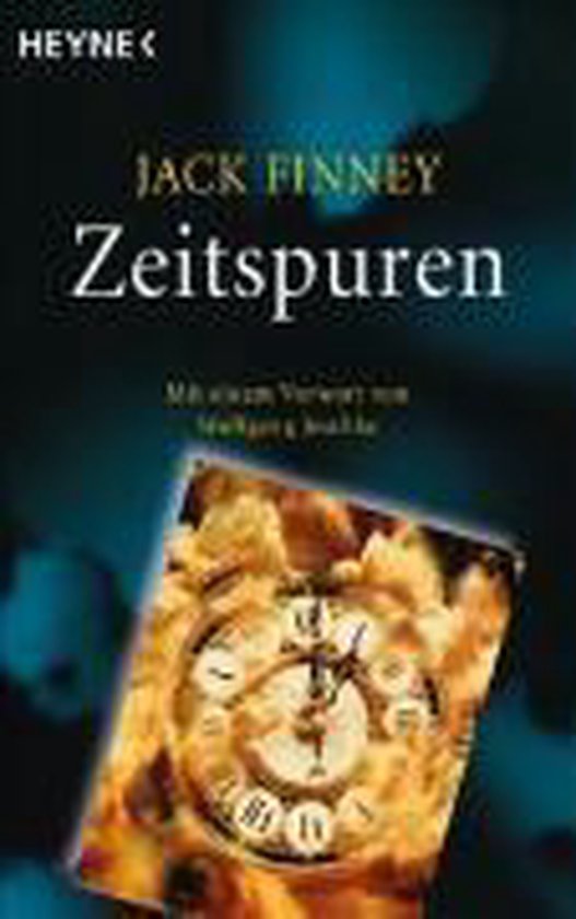 Boek 'Zeitspuren' van Jack Finney met een oude zakhorloge op de omslag.