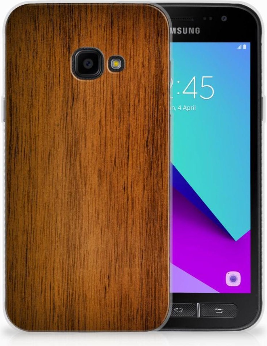 Samsung Galaxy Xcover 4 | Xcover 4s Bumper Hoesje Donker Hout