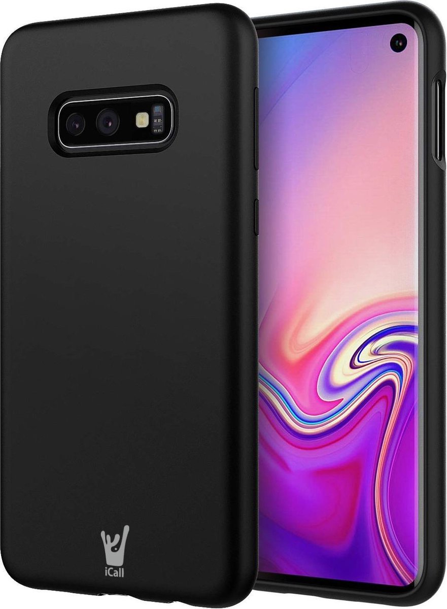 Hoesje geschikt voor Samsung S10e - Zwart Siliconen Case