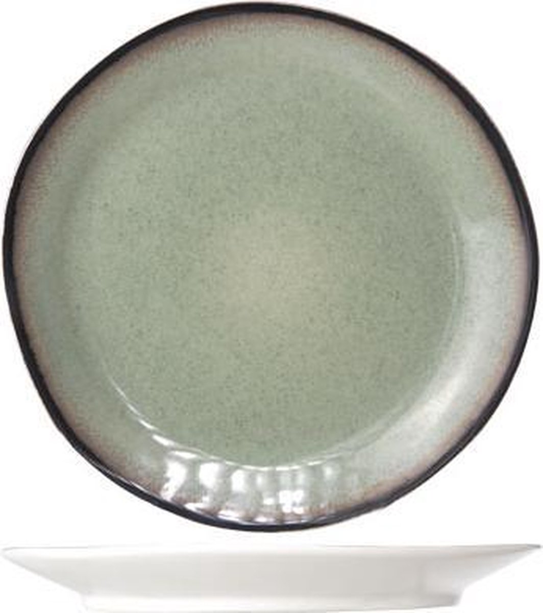Cosy & Trendy Fez Green Plat Bord - Ø 28 cm - Set-4