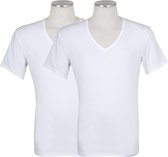Calvin Klein - Basis 2-pack V-hals T-shirts Wit - S