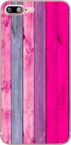 Apple Iphone 7 Plus / 8 Plus siliconen hoesje - Roze/paars
