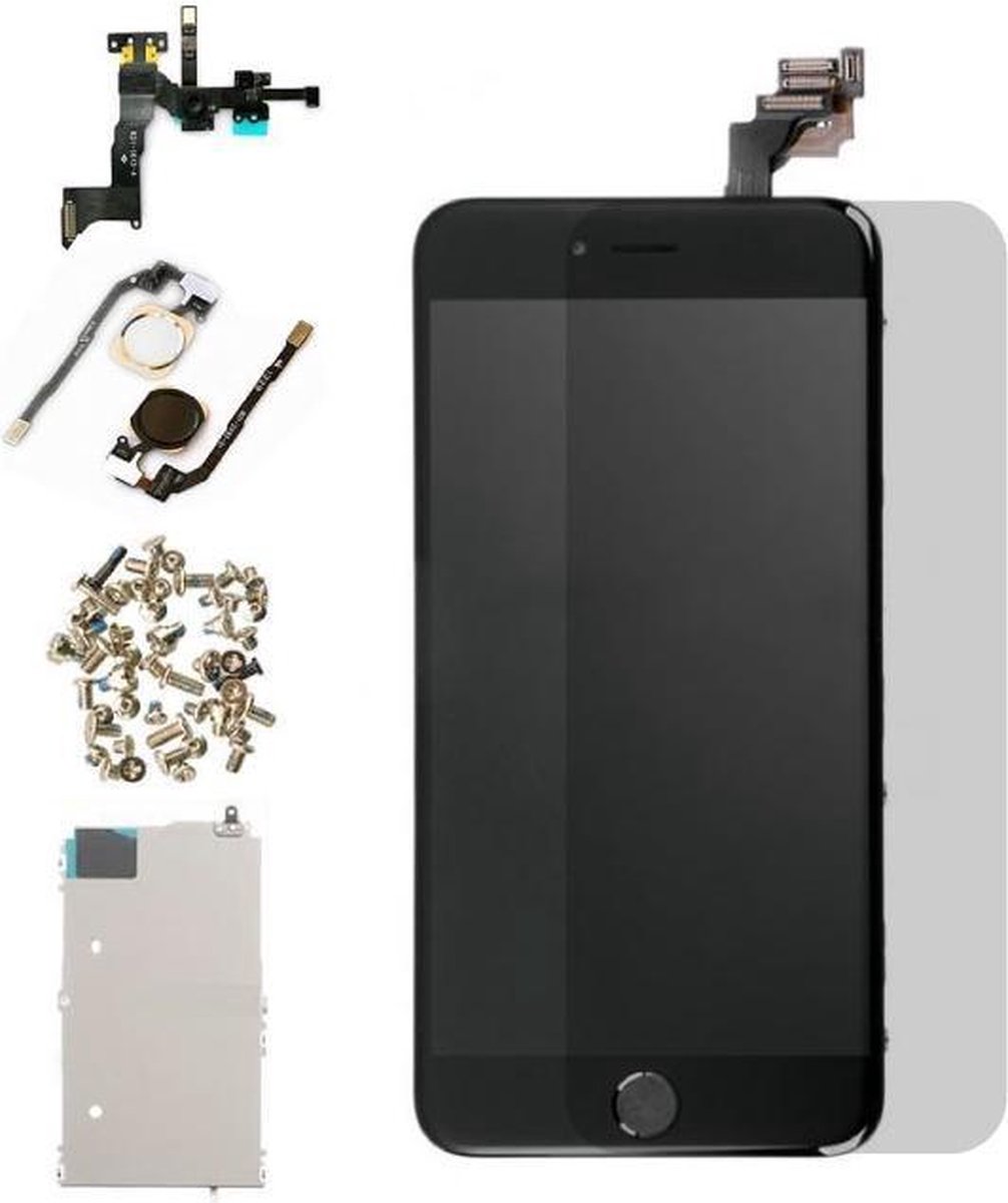 Voor Apple iPhone 6S Plus - A+ Voorgemonteerd LCD scherm Zwart & Screen Guard