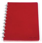 Cahier Atoma PUR format A4 cuir uni rouge 144 pages