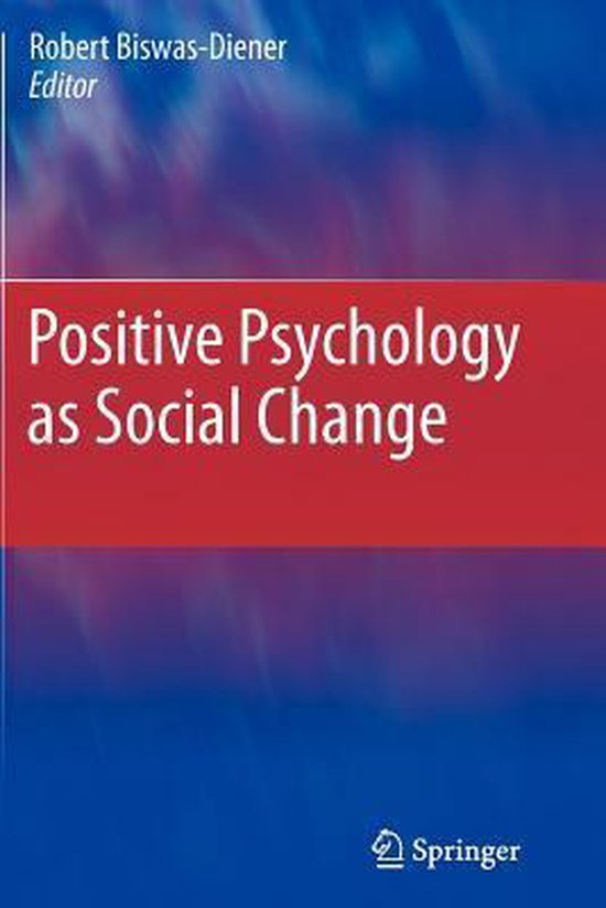 Positive Psychology as Social Change - cover