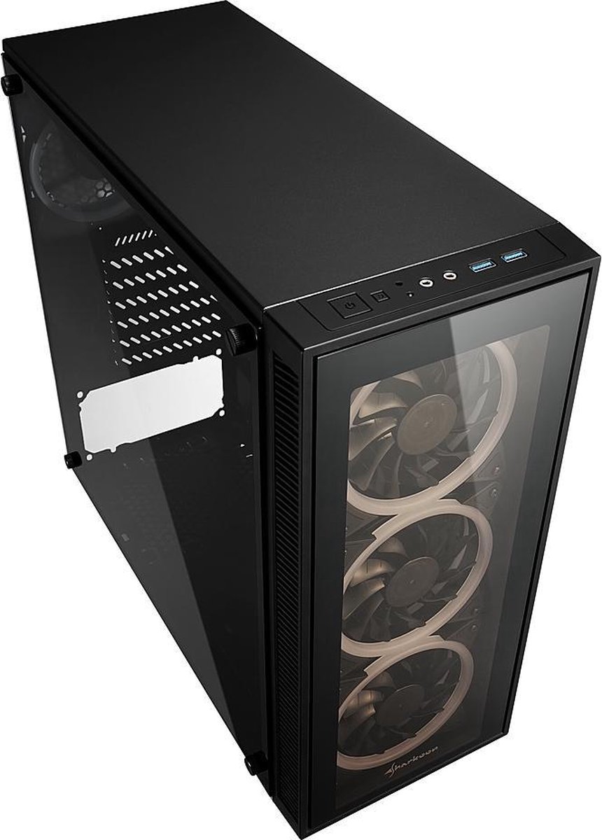 Boîtier SHARKOON RGB Slider ATX avec 2 ports USB 3.0 et 1 port USB