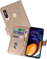 Samsung Galaxy A60 Hoesje Kaarthouder Book Case Telefoonhoesje Goud