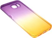 Siliconen hoesje paars/geel Geschikt voor Samsung Galaxy S6 Edge