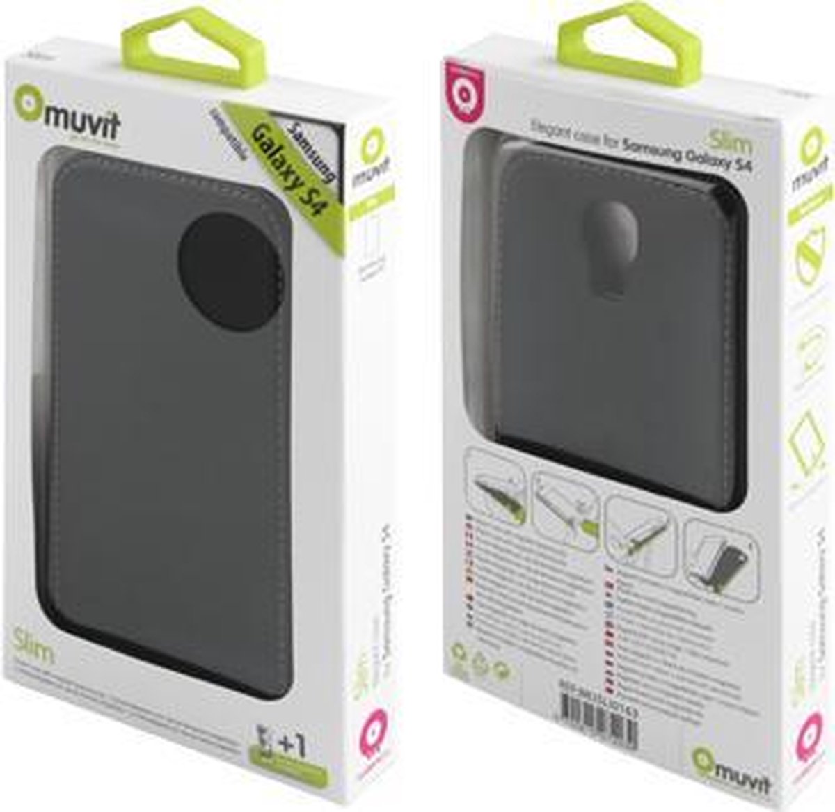 Muvit - Slim Flip Case - Samsung Galaxy S4 - zwart