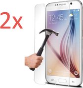 2x Screenprotector geschikt voor Samsung Galaxy S6 - Tempered Glass Screenprotector Transparant 2.5D 9H (Gehard Glas Screen Protector) - (0.3mm) (Duo Pack)
