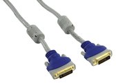 HQ DVI-D/DVI-D, 3.0m DVI kabel 3 m Blauw, Grijs