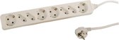 8-voudige tafelcontactdoos 4x Euro 4x Schuko 1,50 m wit