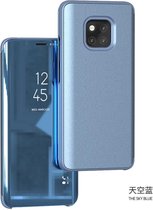 Smart Clear View Spiegel Stand Cover voor de Huawei Mate 20 Pro _ Blauw