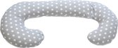 Body pillow - 240 cm - 100% katoen - grijs met witte stippen