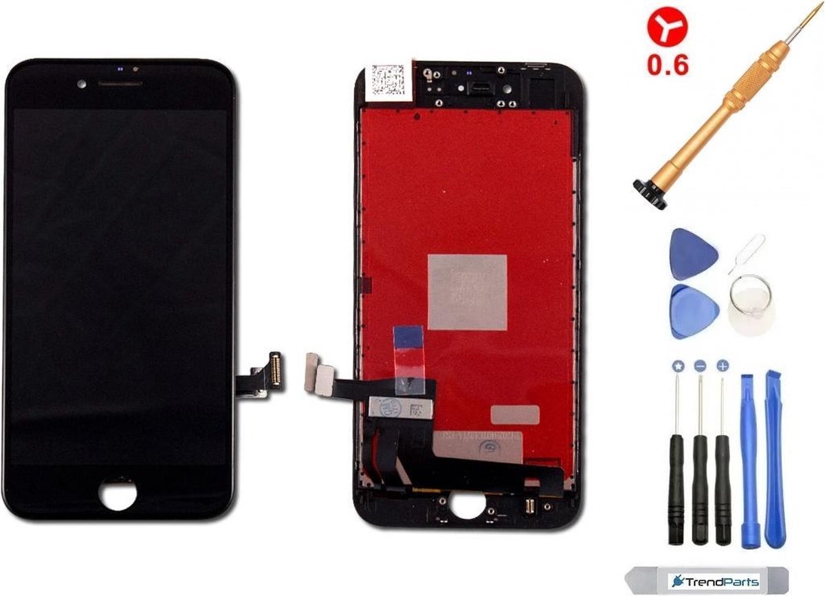TrendParts® Compleet LCD scherm voor iPhone 8 ZWART - AAA+ kwaliteit + Tools