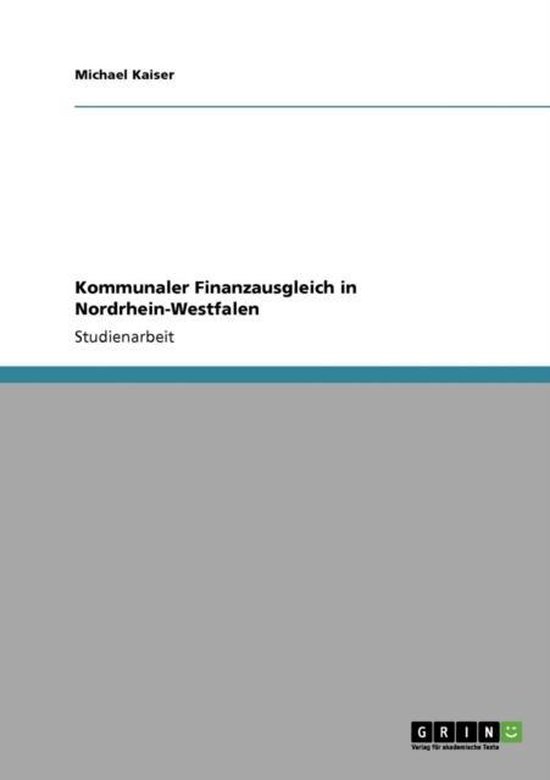 Kommunaler Finanzausgleich in Nordrhein-Westfalen - cover