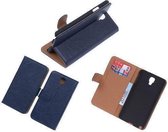 BestCases Navy Blue Echt Leer Booktype Samsung Galaxy Note 3 Neo