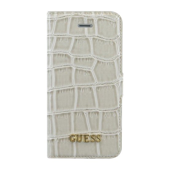 Gepland nabootsen interview Guess Shiny Croco Book Case - Beige - voor iPhone 5/5S/SE | bol.com