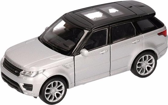 Zuiver Voorstad Verspreiding Speelgoed zilveren Range Rover Sport auto 1:36 | bol.com