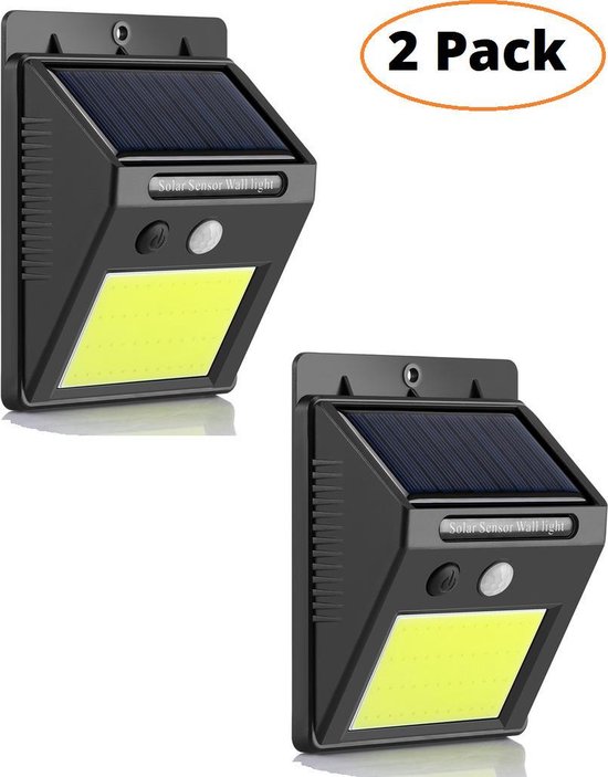 Buitenlamp Zonne Energie Bewegingssensor 2x Solar Buitenverlichting... | bol.com