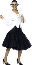 Lange tule petticoat dames zwart