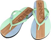 SINNER Capitola Unisex Slippers - Turqoise/Licht Bruin - Maat 38