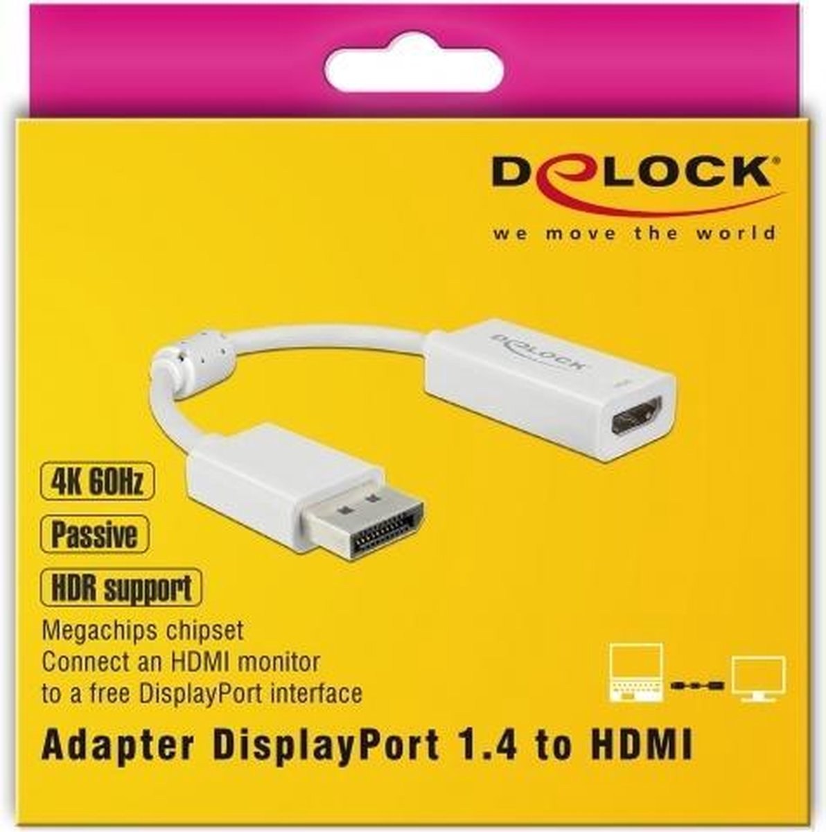 Delock Produits 63936 Delock Adaptateur DisplayPort 1.4 vers HDMI