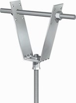 FLAM grondplaat v/beugelbev LT, staal, diam 12mm, le 90mm, el verz,