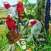 Diamond Painting Volwassenen - Ronde Steentjes - Volledig Pakket - Hobby - Diamond Dotz® - DD12.031 - Dieren - Rode papegaaien in een veld 57 x 47cm