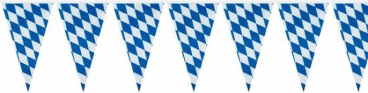 Oktoberfest Vlaggenlijn blauw/wit Beieren 4 m