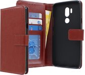 LG G7 ThinQ Bookcase hoesje - CaseBoutique - Effen Bruin - Kunstleer