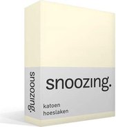 Snoozing - Katoen - Hoeslaken - Lits-jumeaux - 160x210 cm - Ivoor