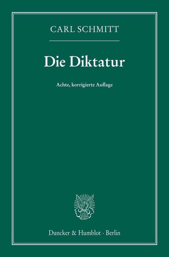 Die Diktatur. - cover